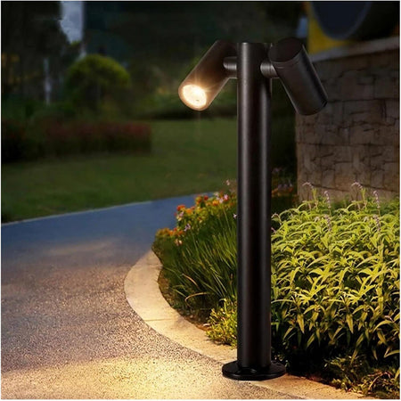 Lampione Giardino Moderno Con Diffusori Orientabili Lampada Attaco Gu10 Ip44 539pb-b440
