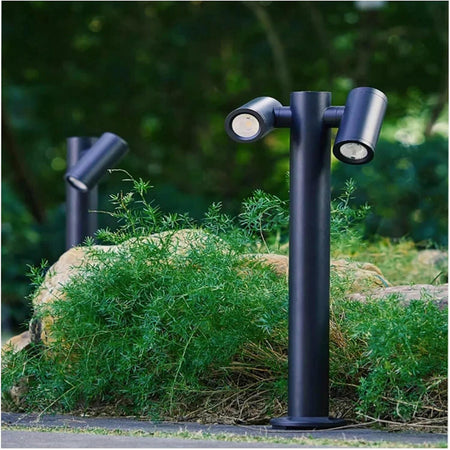 Lampione Giardino Moderno Con Diffusori Orientabili Lampada Attaco Gu10 Ip44 539pb-b440