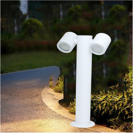 Lampione Giardino Moderno Con Diffusori Orientabili Lampada Attaco Gu10 Ip44 539pb-b440