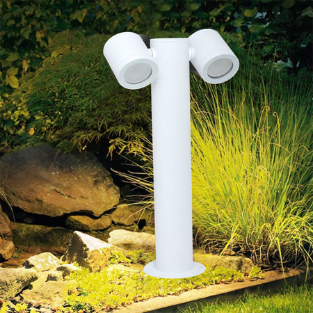 Lampione Giardino Moderno Con Diffusori Orientabili Lampada Attaco Gu10 Ip44 539pb-b440