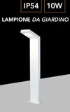 Lampada Applique Led Da Giardino 10w Ip54 Lampione Bollard Da Terra Luce 4000k 954pa-h580