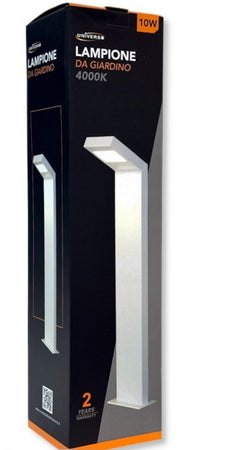 Lampada Applique Led Da Giardino 10w Ip54 Lampione Bollard Da Terra Luce 4000k 954pa-h580
