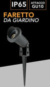 Faretto Esterno Da Giardino Doppia Istallazione Con Picchetto Staffa Gu10 Ip65 Et-01