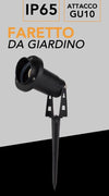 Faretto Esterno Da Giardino Doppia Istallazione Con Picchetto Staffa Gu10 Ip65 Et-01