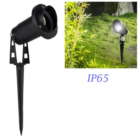 Faretto Esterno Da Giardino Doppia Istallazione Con Picchetto Staffa Gu10 Ip65 Et-01