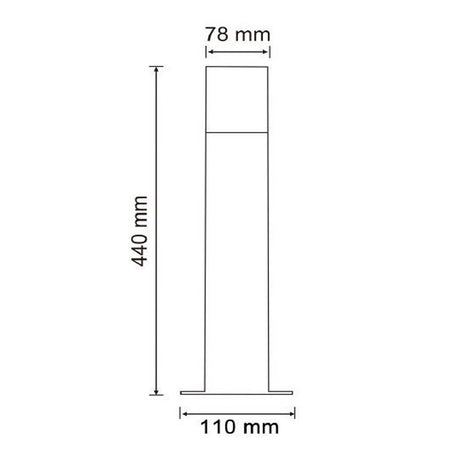 Lampione Giardino Per Vialetti Lampioncino Rosso Ruggine Da Esterno Ip44 Attacco E27 B440