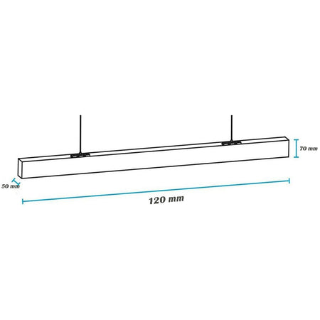 Lampadario Led Lineare A Sospensione Soffitto 40w Modulare Tecnologia Cct Ll57-120c-3c