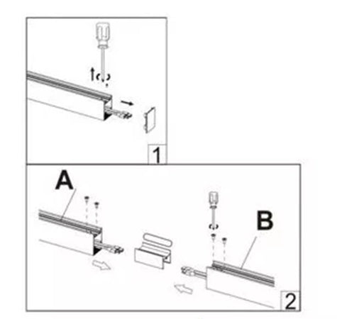 Connettore Lineare Prolunga Per Lampadario Plafoniera Ll57-120c-3c In Alluminio Ll57-d