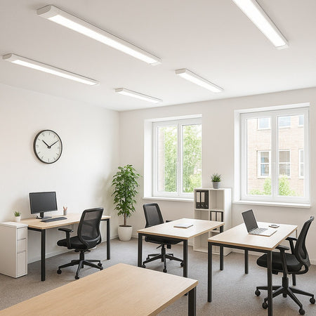 Plafoniera Lineare Led Slim 72w 150cm Tecnologia Cct Switch Alta Luminosità Ip20 Pf-150-3c