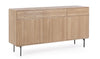 Mobile credenza Widald in mdf-legno di frassino, gambe in acciaio, per interno