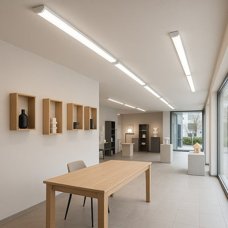 Plafoniera Lineare Led Slim 40 W 90cm Tecnologia Cct Switch Alta Luminosità Ip20 Pf-90-3c