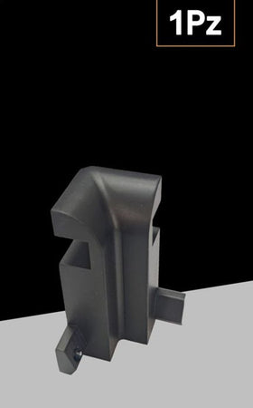 Connettore Per Profilo Angolare Per Strip Led Nero A Luce Indiretta In Alluminio Al-34-l