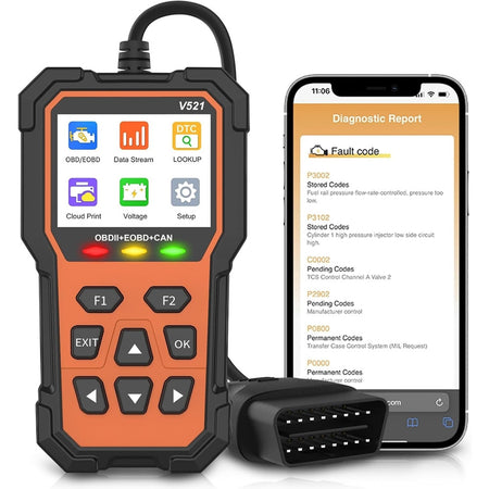 Obd2 Diagnosi Auto Italiano Lettore Cancellazione Codici Errore Spia Motore V521