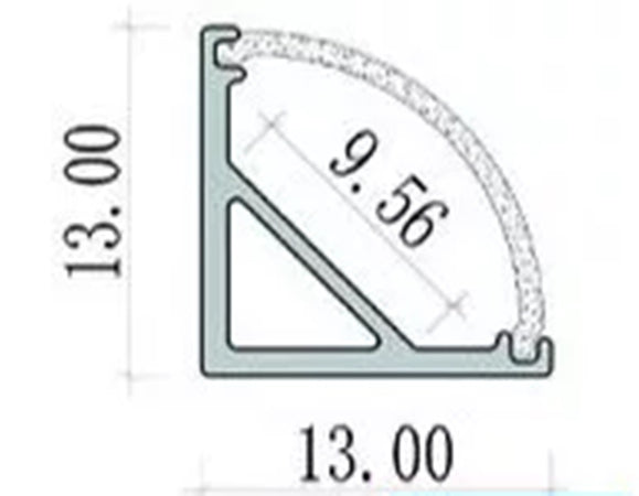 10pz Profilo Angolare In Alluminio Per Striscia Led Con Copertura Bianca Opaca 45° Al-24-s