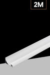 5pz Profilo Alluminio Linea D'angolo Con Copertura Opaca Per Striscia Led 10mm Bianco Al-33
