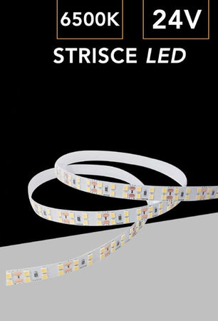 Striscia Strip 2400 Led 2835 24v 10 Metri 160w Luce Fredda Calda Naturale 24v-240-10