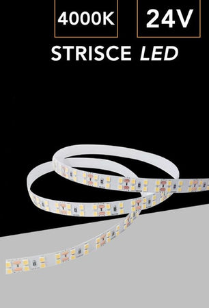 Striscia Strip Led 2835 24v 5 Metri 80 Watt Luce Fredda Calda Naturale 24v-240-5