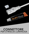 Connettore Spina Per Strisce Luminose A Led 24v Con Tubetto Silicone 10ml Cob Sp-es24v