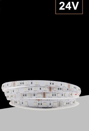 Striscia Led Flessibile 500w Smd Rgb 60 Led/mt 24v Bobina Da 50 Mt Ip20 50m-24v-rgb