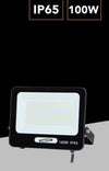 Faro Proiettore Smd Led Floodlight 100w Slim Ip65 Nero Luce 3000k 4000k 6500k Ek05-100w-n