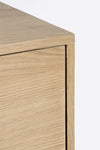 Credenza Stanwood con 3 ante e 3 cassetti, in mdf, finitura in rovere