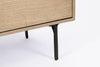Credenza Stanwood con 3 ante e 3 cassetti, in mdf, finitura in rovere