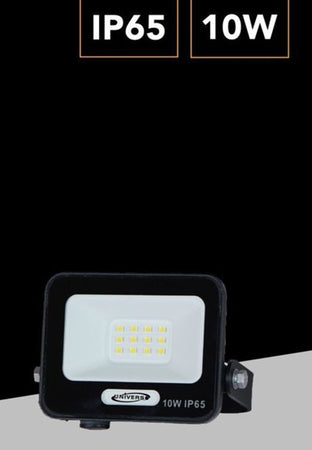 Faro Proiettore Smd Led Floodlight 10 W Slim Ip65 Nero Luce 3000k 4000k 6500k Ek05-10w-n