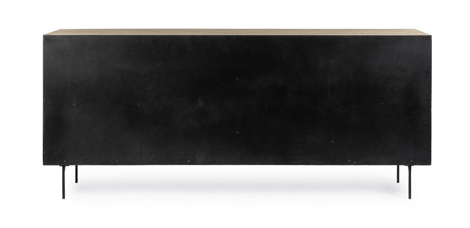 Credenza "Stanwood" con 3 ante e 3 cassetti, in mdf, finitura in rovere