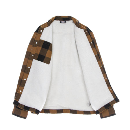DICKIES Camicia Imbottita Uomo Sherpa Lined Sacramento Brown Duck da uomo