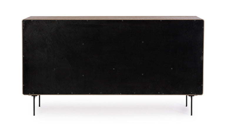 Mobile credenza "Widald" in mdf-legno di frassino, gambe in acciaio, per interno