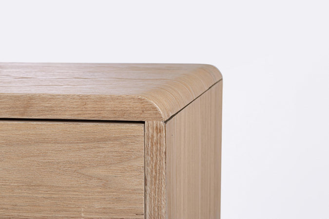 Mobile credenza "Widald" in mdf-legno di frassino, gambe in acciaio, per interno