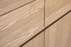 Mobile credenza Widald in mdf-legno di frassino, gambe in acciaio, per interno