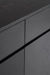 Mobile credenza Widald in mdf-legno di frassino, gambe in acciaio, per interno