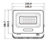 Faro Proiettore Smd Led Floodlight 30 W Slim Ip65 Luce 3000k 4000k 6500k Ek05-30w