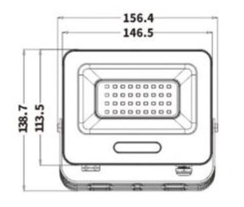 Faro Proiettore Smd Led Floodlight 30 W Slim Ip65 Luce 3000k 4000k 6500k Ek05-30w
