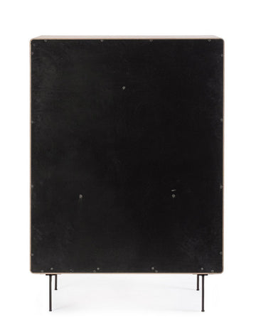 Mobile credenza "Widald" in mdf-legno di frassino, gambe in acciaio, per interno