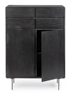 Mobile credenza Widald in mdf-legno di frassino, gambe in acciaio, per interno