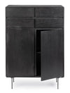 Mobile credenza Widald in mdf-legno di frassino, gambe in acciaio, per interno