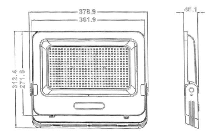 Faro Proiettore Smd Led Floodlight 300 W Slim Ip65 Luce 3000k 4000k 6500k Ek05-300w