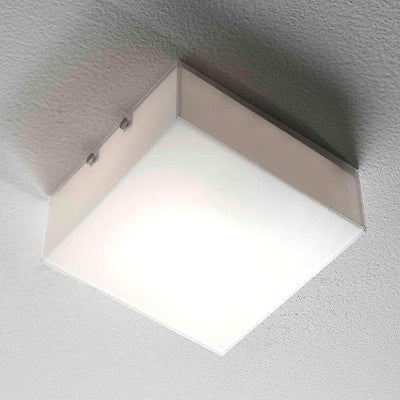 Plafoniera Illuminando CUBIC PL20 E27 LED lampada soffitto parete moderna vetro bianco interno