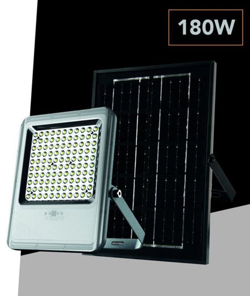 Faro Led Proiettore Da Esterno 180w Con Pannelo Solare Luce Fredda 7000k Sl-801-200-7000k