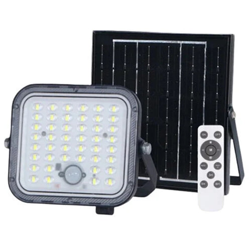 Faretto Faro Con Pannello Solare 420w 4200lm Con Sensore Pir Ip65 Luce 6500k Tk-n420-f