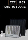 Faro Led Floodlight 2000lm Ip65 Grigio Con Pannello Solare Telecomando Cct Tk08-200w-3c