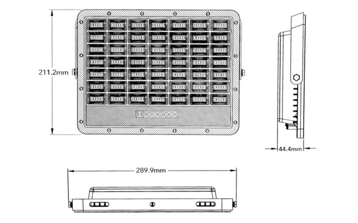 Faro Led Floodlight 2000lm Ip65 Grigio Con Pannello Solare Telecomando Cct Tk08-200w-3c
