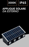 Applique Solare Led Esterno Giardino A Parete Con Sensore Luce Calda 3000k Ip65 Ewg-08t-c