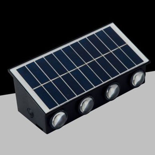 Applique Solare Led Esterno Giardino A Parete Con Sensore Luce Calda 3000k Ip65 Ewg-08t-c