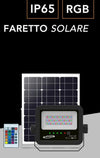 Faro A Led Proiettore Con Pannello Solare 40 W Rgb Con Telecomando Esterno Ip65 Sl-rgb-40w