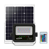 Faro A Led Proiettore Con Pannello Solare 40 W Rgb Con Telecomando Esterno Ip65 Sl-rgb-40w