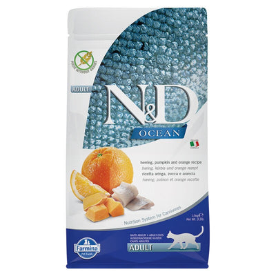 Farmina N&D Ocean mangime secco Gatti Aringa Zucca e Arancia