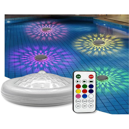 Lampada Galleggiante Luce Rgb Con Pannello Solare Illuminazione Per Piscina Ip67 Yh1401-rgb